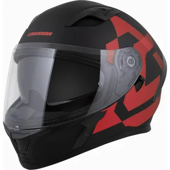 Helma na motorku Přilba Orbit Grind, CASSIDA (černá matná/červená) 2026 XS