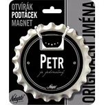 Otvírák na pivo, podtácek se jménem PETR V.I.P.