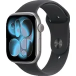Apple Watch Series 11 GPS + Cellular 46mm Space Grey Aluminium Case with Black Sport Band - M/L