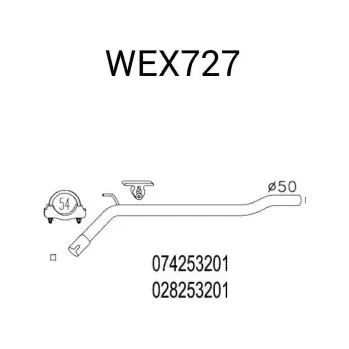 Výfuková trubka QWP Výfuková trubka QWP WEX727