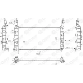 Chladič motoru QWP Chladič vody QWP WRA171