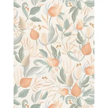 A.S. Création | Vliesová tapeta na zeď COSMO Living 79062-4 | 0,53 x 10,05 m | krémová, meruňková, zelená, tyrkysová, okrová + Krémová, meruňková, zelená, tyrkysová, okrová vliesová tapeta na stěnu 790624 v rozměru 0,53 x 10,05 m