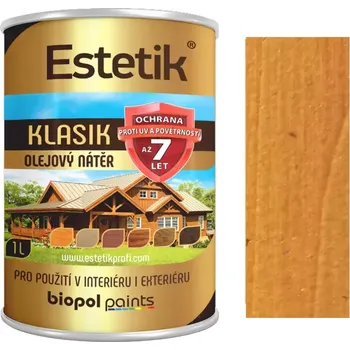 Lak na dřevo Estetik Klasik olejová lazura bezbarvá 5L