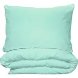 Tibex povlečení Uni zelené krep 140x200, 70x90 cm