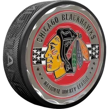 Puk Mustang Puk Chicago Blackhawks NHL Stars & Stripes Medallion