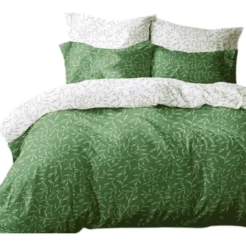 Povlečení Stanex povlečení Lístky zelené bavlna 140x220, 70x90 cm