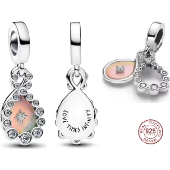 Přívěsek Charm Sterlingové stříbro 925 Kapka nekonečné lásky, přívěsek na náramek láska