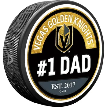Puk Mustang Puk Vegas Golden Knights NHL #1 Dad Textured Puck