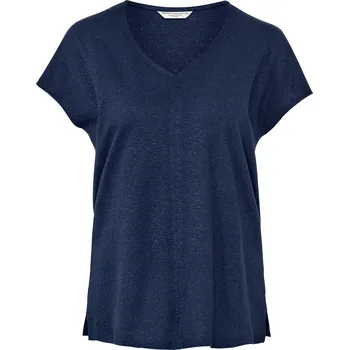 Dámské tričko 680043 - Tchibo - Lněné tričko - pro ženy - vel. S 36/38 - barva: modrá