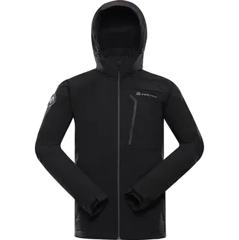 Pánské oblečení Alpine Pro HOOR ČERNÁ PÁNSKÁ SOFTSHELLOVÁ BUNDA S