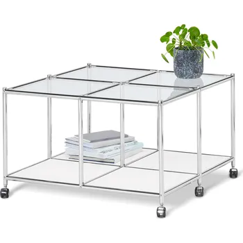 Konferenční stolek 657850 - Tchibo - Konferenční stolek CN3 s kolečky - barva: bílá