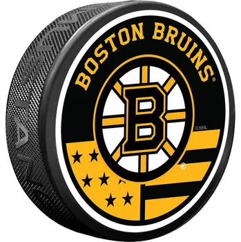 Puk Mustang Puk Boston Bruins NHL American Flag Pat Puck