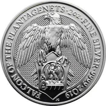 Stříbrná investiční mince The Queen's Beasts The Falcon 2 Oz 2019
