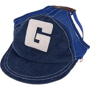 Obleček pro psa Prodyšná baseballová čepice pro psy Sluneční klobouk na cestování a sport Chovatelské potřeby Nastavitelný obvod krku 29-36 cm modrá