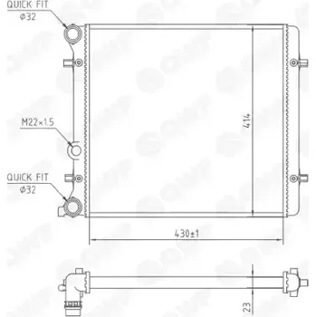 Chladič motoru QWP Chladič vody QWP WRA158