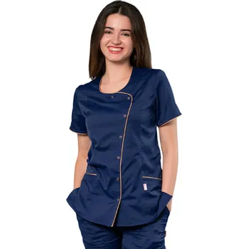 Zdravotnický oděv Perlička® Zdravotnická halenka ELIZABETH Navy/Zlatá Barva: Navy/Zlatá, Velikost: 34