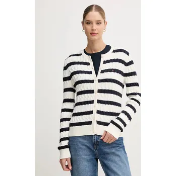 Dámská móda Bavlněný kardigan Tommy Hilfiger WW0WW46514 béžová 01X, vel. S