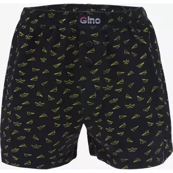 Chlapecké spodní prádlo GINA dětské trenky volné chlapecké, šité, s potiskem 65016P černá petrolejová 164/170