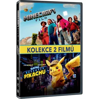 Sběratelská edice filmů Minecraft film + Pokémon: Detektiv Pikachu kolekce 2 filmů 2DVD