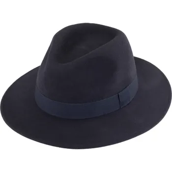 Klobouk Fiebig - Headwear since 1903 Elegantní modrý klobouk fedora – Fiebig Velikost: 61 cm (XL)