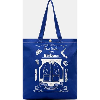 Bavlněná taška Barbour x Paul Smith Best In Show modrá barva, UBA0760BL11, ONE SIZE, 55X