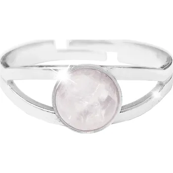 Prsten JSB bijoux s.r.o. Stříbrný prsten s pravým kamenem Růženín (Stříbro 925/1000)