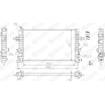 Chladič motoru QWP Chladič vody QWP WRA139