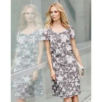 Dámské šaty Šaty s volánky, s podšívkou, krátký rukáv, velikost 42