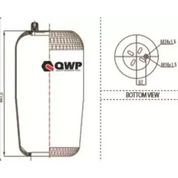 QWP Měch pneumatického odpružení QWP WHD341AS