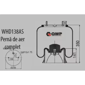 QWP Měch pneumatického odpružení QWP WHD138AS