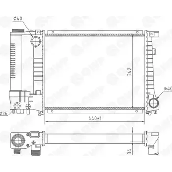 Chladič motoru QWP Chladič vody QWP WRA126