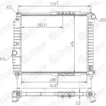 Chladič motoru QWP Chladič vody QWP WRA120