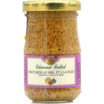 Hořčice Edmond Fallot Hořčice s medem a fíky, 105g - sklo