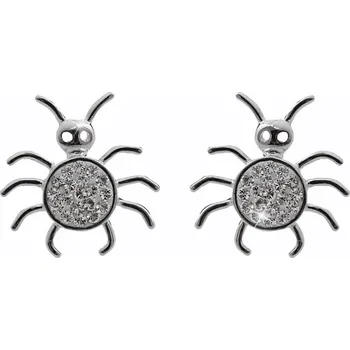 Náušnice JSB bijoux s.r.o. Stříbrné náušnice puzety pavouček s krystaly Swarovski Crystal (Stříbro 925/1000)