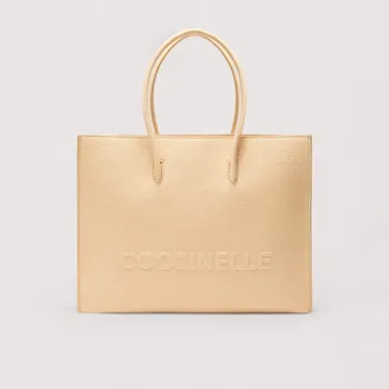 Kabelka COCCINELLE MYRTHA MEDIUM MAXI LOGO KOŽENÁ KABELKA BETULLA AW25