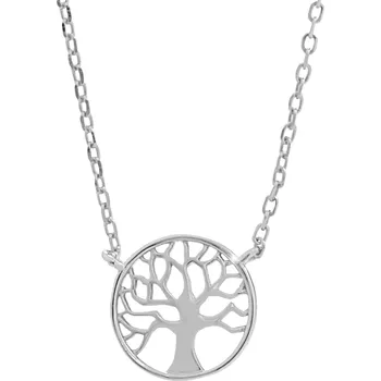 Náhrdelník JSB bijoux s.r.o. Stříbrný náhrdelník mini strom života kovový bez krystalů (Stříbro 925/1000)