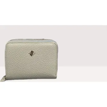 Peněženka MINI ZIP CON PATTA BÉŽOVÁ KOŽENÁ PENĚŽENKA ANNA VIRGILI