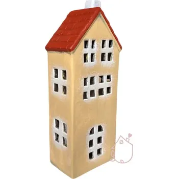 Aroma lampa Keramický svícen domeček cihlový velký