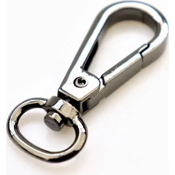 Pro Háčkování Karabina s oválným průvlekem 15 mm černý nikl