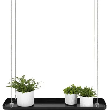 Stojan na květiny Závěs na květiny WINDOW DRESSING, okenní, černá/bílá, 38x15cm|výběr z variant|Esschert Design - černá