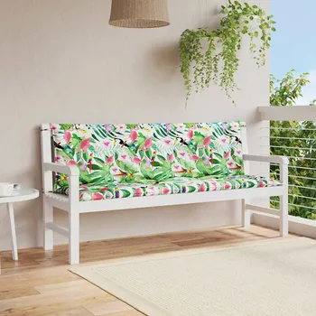 Podsedák Podušky na zahradní lavici 2 ks vícebarevné 150x50x7 cm textil