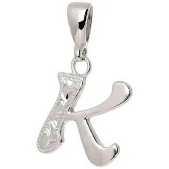 Přívěsek Stříbrný přívěšek písmeno K bez zirkonů STRZ1523KF