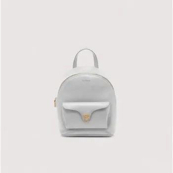 Městský batoh COCCINELLE BEAT GENERATION SMALL KOŽENÝ BATOH SNOW AW25