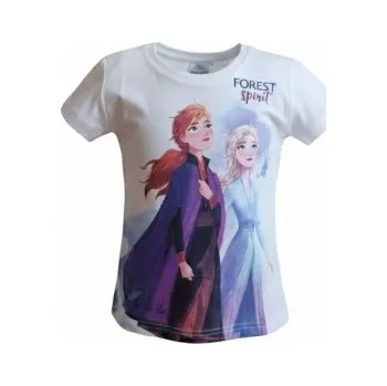 Dívčí tričko Kittymall KFT. - Dívčí bavlněné tričko s krátkým rukávem Ledové království - Frozen - bílé 104