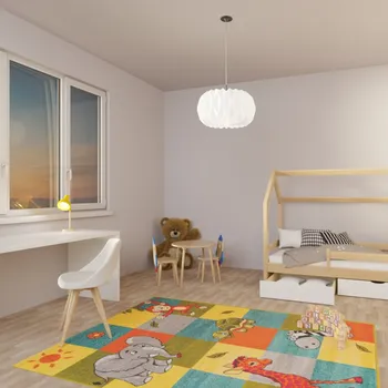 Koberec JUTEX Dětský kusový koberec LISTON 11379 120 BARVA: Vícebarevný, ROZMĚR: 80x150 cm