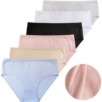 Kalhotky FANNIFEN Dámské jednobarevné kalhotky CZ8015 - 3 ks v balení Barva: Mix, Velikost: 3XL