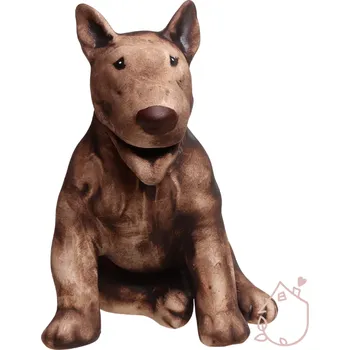 Zahradní dekorace Anglický bulteriér Elmíra z povětrnostně odolné keramiky