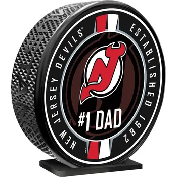 Puk Mustang Puk New Jersey Devils NHL 8" MEGA Puck #1 Dad Ribbon