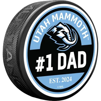 Puk Mustang Puk Utah Mammoth NHL #1 Dad Puck