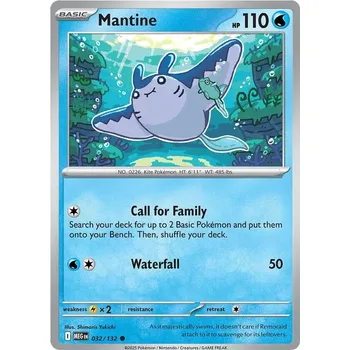 Karetní hra Mantine 032/132 - Mega Evolution Typ karty: Reverse Holo